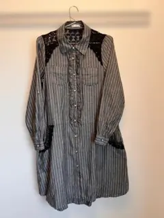 axes femme　膝丈シャツワンピース M