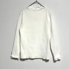 MAKELET メイクレット　リブニット 長袖 ハイネック　ホワイト 38