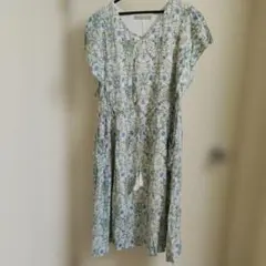 AS KNOW AS ANY WEAR 総柄　花　鳥　ワンピース