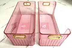 スリーピー冷蔵庫用収納ケースピンク4個セットTikTok THREEPPYギャル