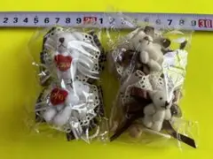【即購入OK】ハンドメイドヘアゴム　くまさんリボン2個セット　入学式卒業式リボン