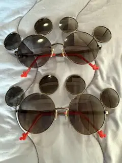 ディズニーリゾート ミッキー型 サングラス ダークグレー 2個セット