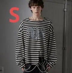 最安値【GRANCY】総柄ラインストーングラフィックロンT ボーダーsサイズ