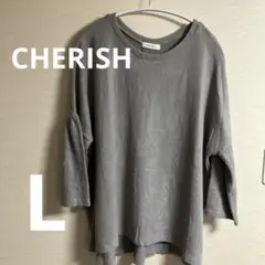 CHERISH グレー 五分袖 トップス 【L】ニット