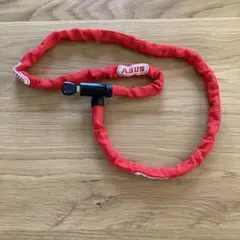[まきまき様専用]ABUS チェーンロック レッド　約110cm 鍵スペアなしのサムネイル