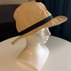 PRADA プラダ バケットハット キャンバス レザーベルト ベージュ M
