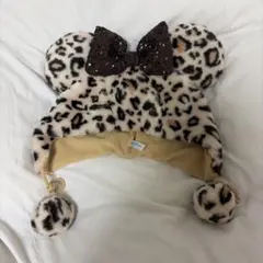 【新品】ディズニー ヒョウ柄ファンキャップ 茶色
