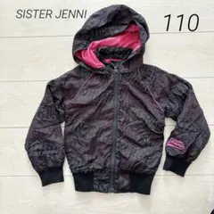 SISTER JENNI 総柄　ナイロンジャケット　女の子　110 ブラックのサムネイル