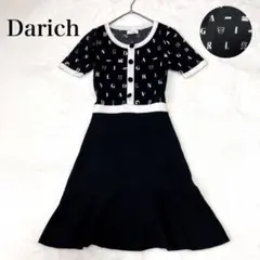 【✨人気】Darich ダーリッチ　ランダムロゴフレアミニワンピース　ニット　黒