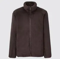 ユニクロ ファーリーフリースフルジップジャケット Lサイズ ブラウン