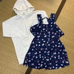 花柄ワンピース水着 ラッシュガード(OP.オーシャンパシフィック)セットのサムネイル