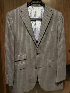 【美品】Burberry Black Label グレーストライプスーツ