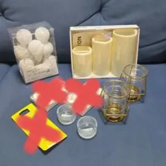 ★結婚式おまとめ買い対象★IKEA スリーコインズ キャンドルとホルダーのセット