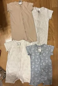 H&M パジャマ ロンパース 半袖 まとめ売り 90 4枚セット 男の子 女の子