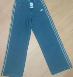 新品 adidas デニム アディカラーデニム 3ストライプ トラックパンツ25