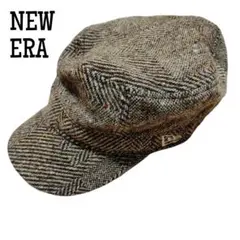 ソ*ー様 NEW ERA ワークキャップ ツイード ロゴ刺繍 ウール混 ベージュ