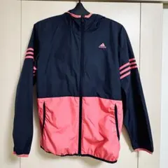 adidas ウィンドブレーカー ネイビー/ピンク F