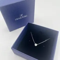 【極美品】Swarovski クリスタルペンダント ネックレス シルバー スワン