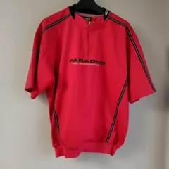 PARADISO GOLF 赤　ジッパー付きゴルフシャツ　サイズＭのサムネイル