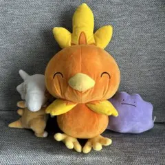 アチャモ・メタモン・カラカラ　ぬいぐるみ3点