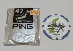 PING 47 都道府県 【石川県】青 ゴルフマーカーのサムネイル
