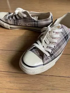 中古★コンバースCONVERSE　オールスター　スニーカー　24.5　チェック
