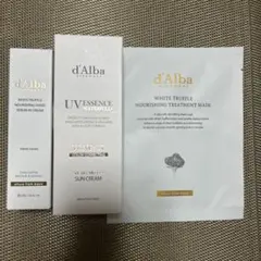 d'Alba UVエッセンス&ホワイトトリュフクリーム+ハンドクリーム+パック