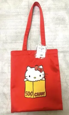 ⁠【新品・タグ付き】ハローキティ展 会場限定 トートバッグ 50周年 赤⁠