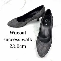 【美品✨】ワコール サクセスウォーク パンプス メッシュ ドット 黒 23Eのサムネイル