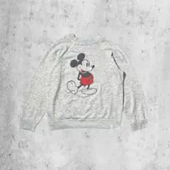 【90s_vintage】 ミッキー プリントSweatshirt old古着