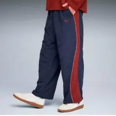 【新品タグ付き】プーマ ジャージ パンツ ズボン 下 メンズ Sサイズ 紺/赤のサムネイル