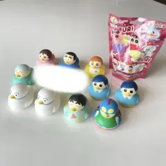 クレヨンしんちゃん アヒル型フィギュア 10個&入浴剤 バスボムセット お風呂