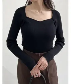 【新品】リエデイ　ハートネックニットトップス