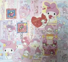 マイメロ　メモ帳　バラメモ　ダイカットメモ　レトロ　サンリオ　平成女児