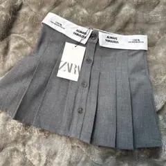 新品未使用♡ZARA グレー プリーツスカート 7サイズ122 ㎝