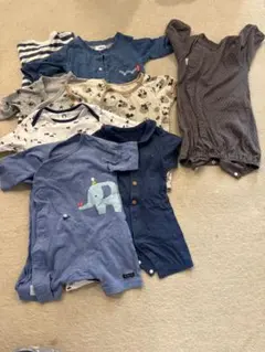 ユニクロ、コンビミニ他0〜6ヶ月60サイズ前後8枚まとめ売りセット