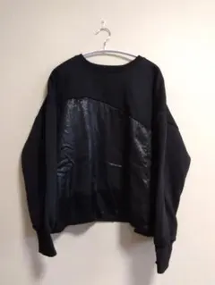 SELECTMOCA　メタリック切替裏起毛トップス　ブラック　F