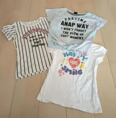女の子キッズ Tシャツ 3枚セット 140size