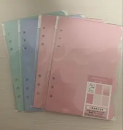 amifa A5カスタムノートリフィル シール台紙　4点セット セリア