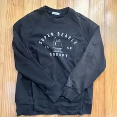 スヌーピー SUPER BEAGLE トレーナー L ブラック長袖