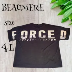 BEAUMEREボウメール Tシャツ【4L】グレー　バックプリント　ビックサイズのサムネイル