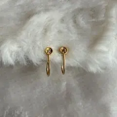 ゴールド　カラー　イヤリング　ダイヤモンド　メッキ　#3014