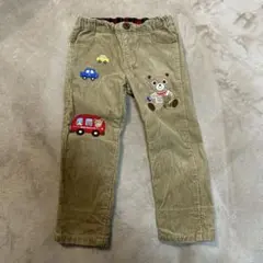 ミキハウス ダブルビー コーデュロイ パンツ 100 くまさん