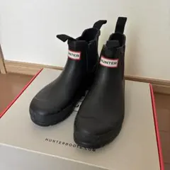 早い者勝ち！！美品！HUNTER レインショートブーツ　ブラック