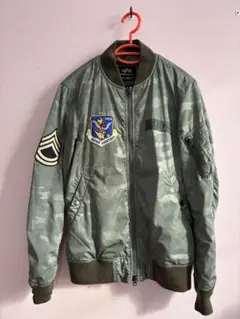 ALPHA MA-1 フライトジャケット 迷彩 ワッペン M