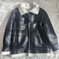 LOWRYSFARM レザー ボア付きムートンコート