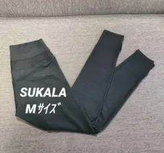 ③SUKALA ヨガウェア リブデニム レギンス M ダークグレー