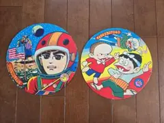 昭和レトロ 懐かしの大判丸型メンコ 2枚セット