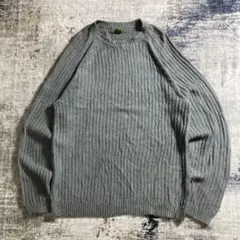00s エディバウアー コットン ニット セーター グレー オールド 編みのサムネイル