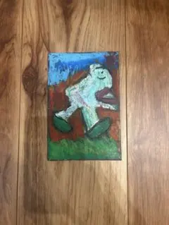 【小学３年生男子アート】ハガキサイズ手描き アート作品 キャンバス画